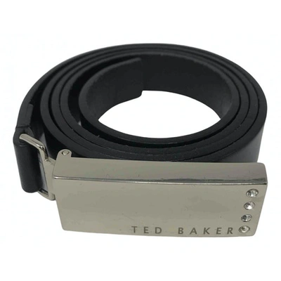 Pre-owned Ted Baker Leather Belt In Black