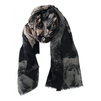 Pre-owned Lily And Lionel Anthracite Cashmere Scarf