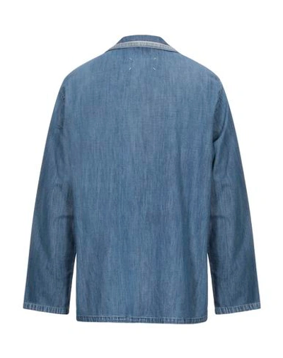 Shop Maison Margiela Denim Shirts In Blue