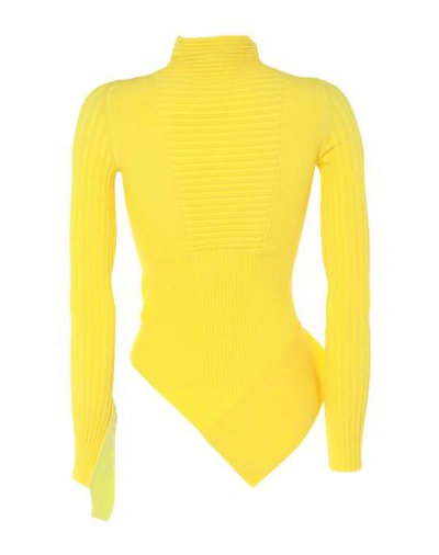 Shop Off-white Woman Turtleneck Yellow Size 6 Viscose, Polyamide, Polyester, Elastane, Polyurethane