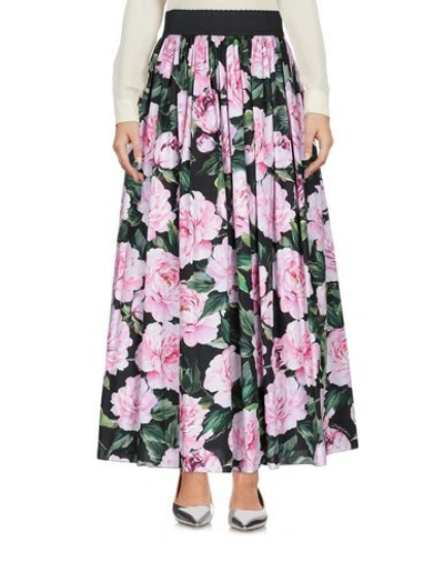 Shop Dolce & Gabbana Long Skirts In Black