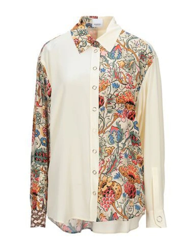 Shop Burberry Shirts In Ivory