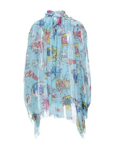 Shop Dolce & Gabbana Blouses In Sky Blue