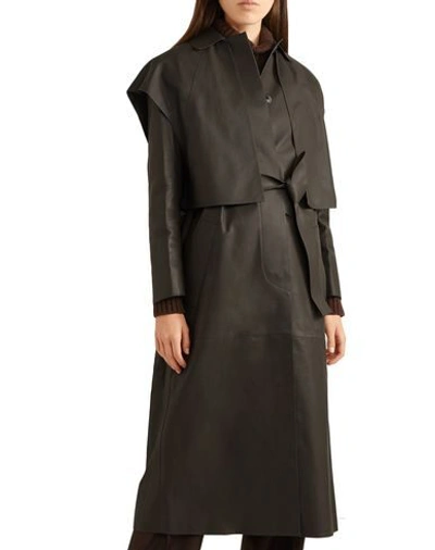 Shop Agnona Coats In Dark Brown