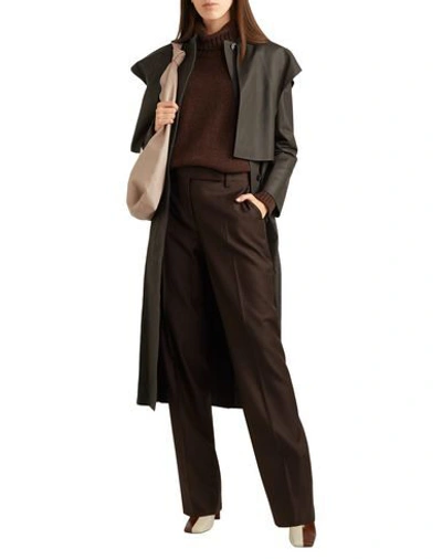 Shop Agnona Coats In Dark Brown