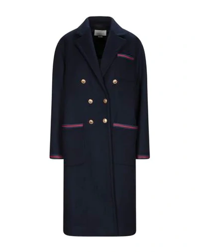 Shop Gucci Coat In Dark Blue