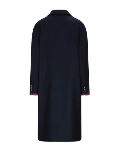 Shop Gucci Coat In Dark Blue