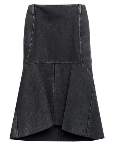 Shop Balenciaga Denim Skirts In Lead