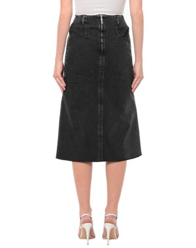 Shop Balenciaga Denim Skirts In Lead