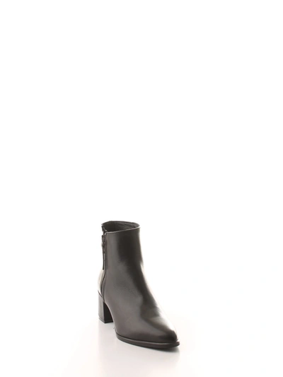 Shop Albano Women's Black Leather Ankle Boots