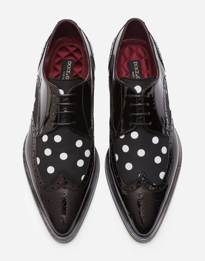 Shop Dolce & Gabbana Derby Shoes With Polka-dot Print