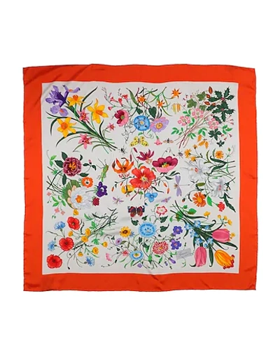 Shop Gucci Square Scarf In Orange