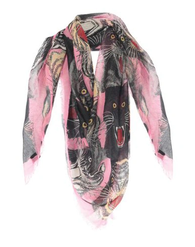 Shop Gucci Square Scarf In Pink