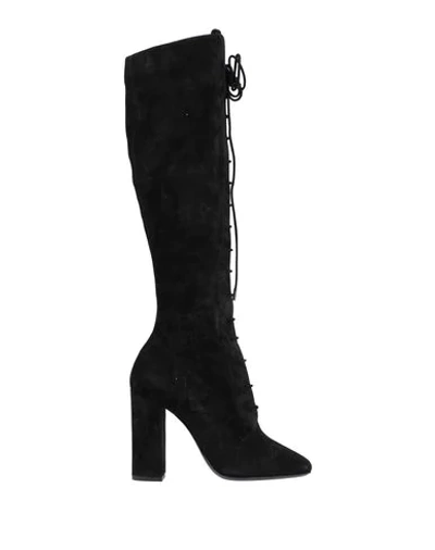 Shop Saint Laurent Knee Boots In Black