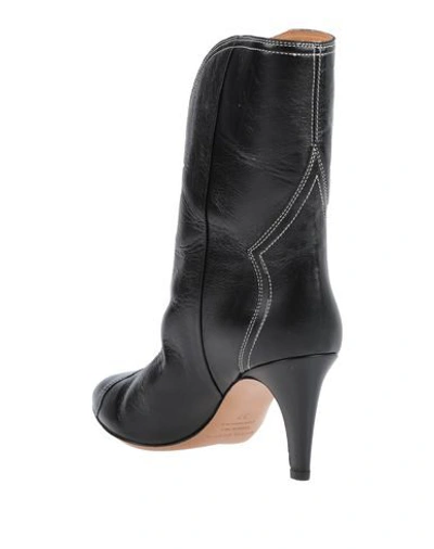 Isabel Marant Acna Leather Ankle Boots In Black