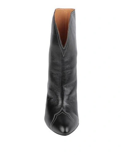 Isabel Marant Acna Leather Ankle Boots In Black