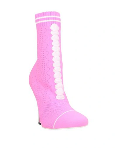Shop Fendi Ankle Boots In Pink