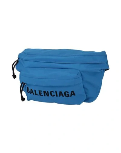 Shop Balenciaga Bum Bags In Azure