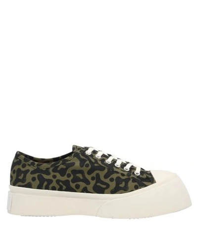 Shop Marni Sneakers In Military Green