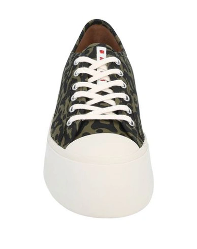 Shop Marni Sneakers In Military Green
