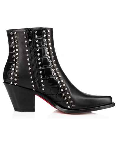 Shop Christian Louboutin Black Leather With My Guitar Boots
