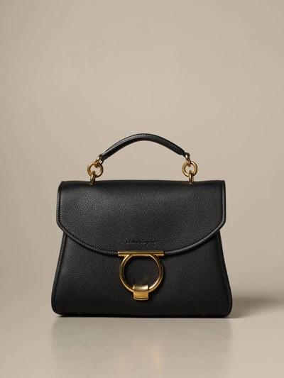 Shop Ferragamo Handbag Margot Handbag In Textured Leather In Black