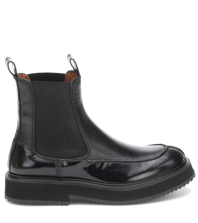 Shop Joseph Leather Chelsea Boots In Black