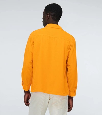 Shop Erl Button-down Corduroy Shirt In Orange