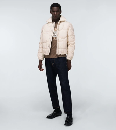 Shop Erl Bomber Jacket In White