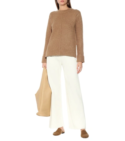 Shop The Row Annegret Cashmere And Wool-blend Sweater In Brown