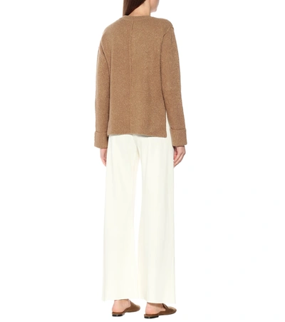 Shop The Row Annegret Cashmere And Wool-blend Sweater In Brown