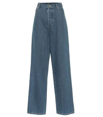 Shop Kwaidan Editions High-rise Wide-leg Jeans In Blue