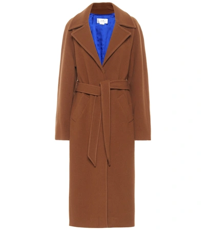 Shop Victoria Victoria Beckham Wool-blend Coat In Brown