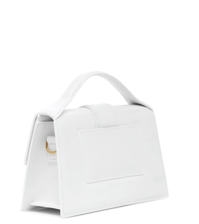 Shop Jacquemus Le Grand Bambino Leather Shoulder Bag In White