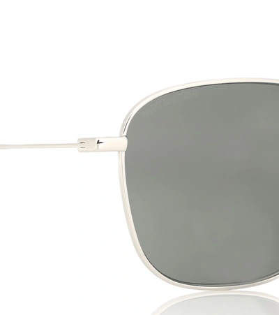 Shop Saint Laurent Sl 309 Aviator Sunglasses In Grey