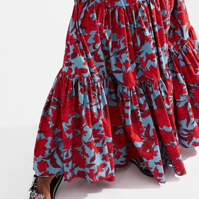 Shop La Doublej Big Skirt In Lilium Turchese