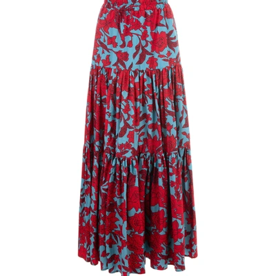 Shop La Doublej Big Skirt In Lilium Turchese