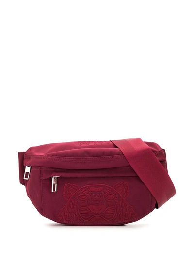 Shop Kenzo Tiger Embroidered Belt Bag In Red