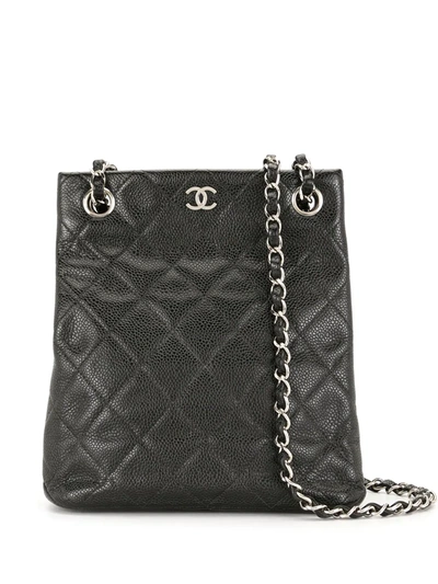 Pre-owned Chanel 2001 Diamond-quilted Shoulder Bag In Schwarz