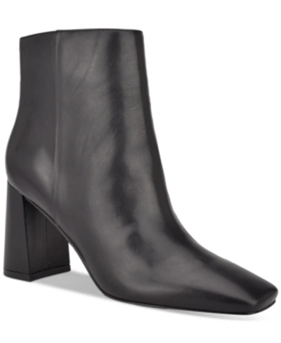 Shop Marc Fisher Fellie Square-toe Booties Women's Shoes In Black