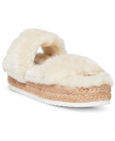 Shop Steve Madden Women's Katana Flatform Slippers In Natural