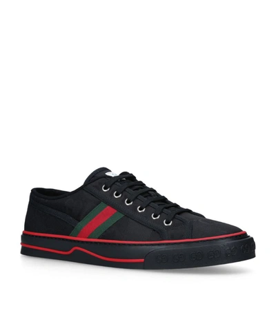 Shop Gucci Tennis 1977 Vulcanised Low-top Sneakers In Black