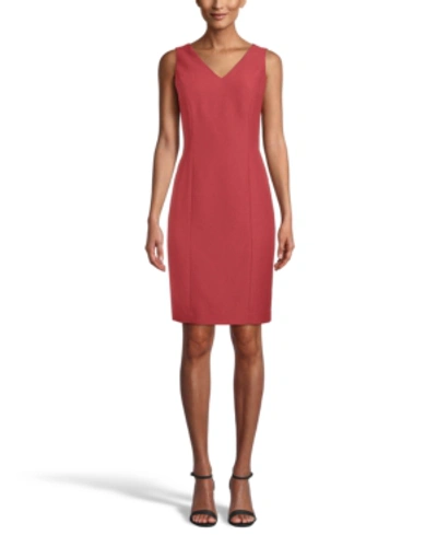 Shop Anne Klein Sheath Dress In Cinnamon/anne Black