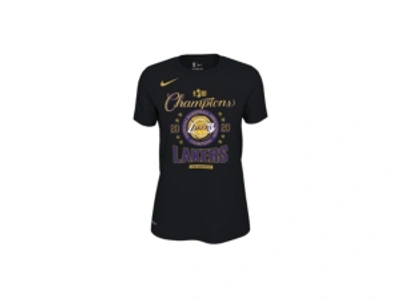 Shop Nike Women's Los Angeles Lakers Locker Room Champ T-shirt In Black