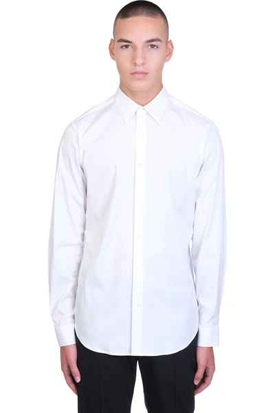 Shop Theory Sylvain Shirt In White Cotton