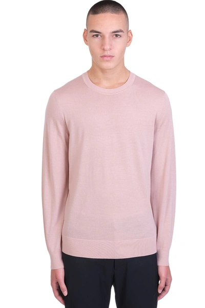 Shop Theory Knitwear In Rose-pink Wool