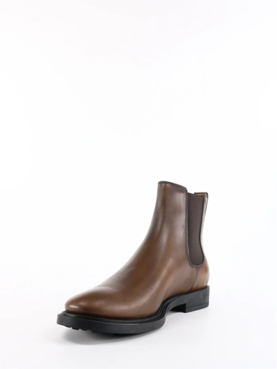 Shop Tod's Leather Ankle Boot Brown