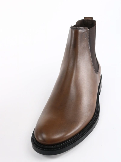 Shop Tod's Leather Ankle Boot Brown