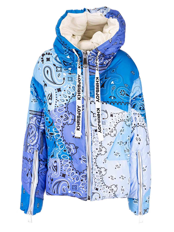 Khrisjoy Khris Multi Bandana Down Jacket In Light Blue ModeSens