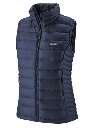 Shop Patagonia Padded Vest In Blue
